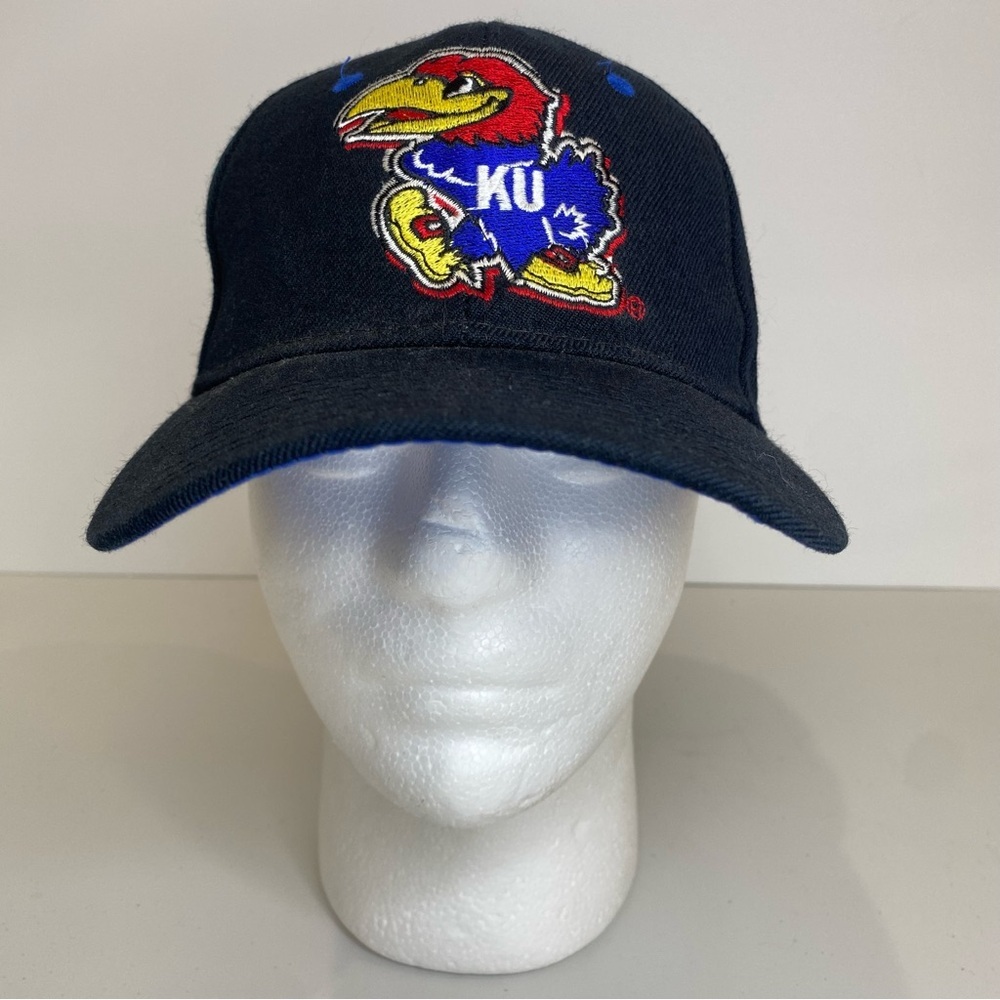 Vtg Kansas University Jayhawks Sz 7 Wool Zephyr Fitted Sports Hat Cap NCAA